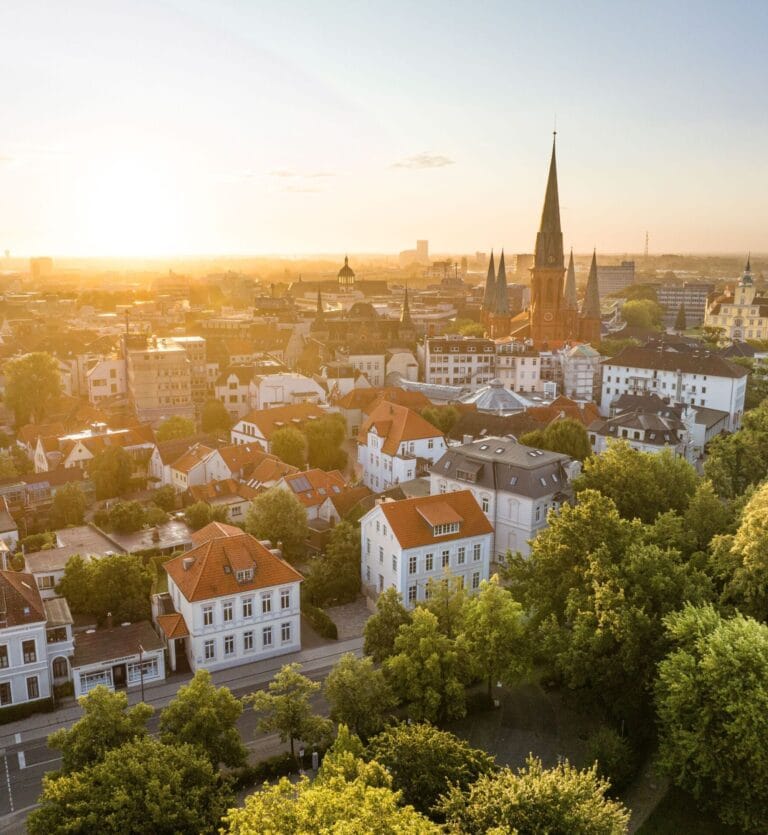 Stadtansicht von Oldenburg (Oldb) mit Blick auf die Innenstadt